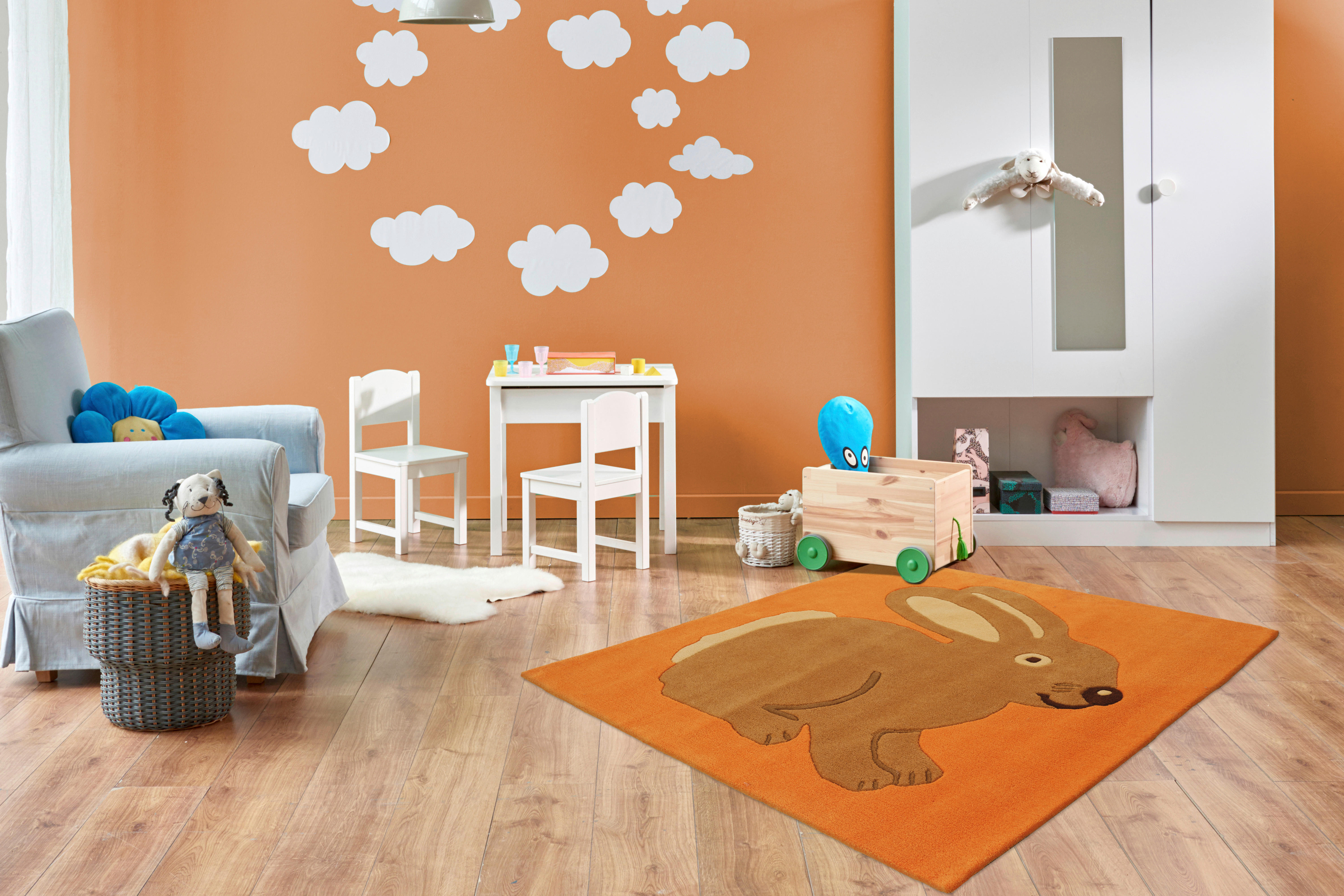 Arte Espina Kurzflorteppich Joy 295 orange B/L: ca. 130x130 cm Joy 295 - orange (130,00/130,00cm) - Arte Espina