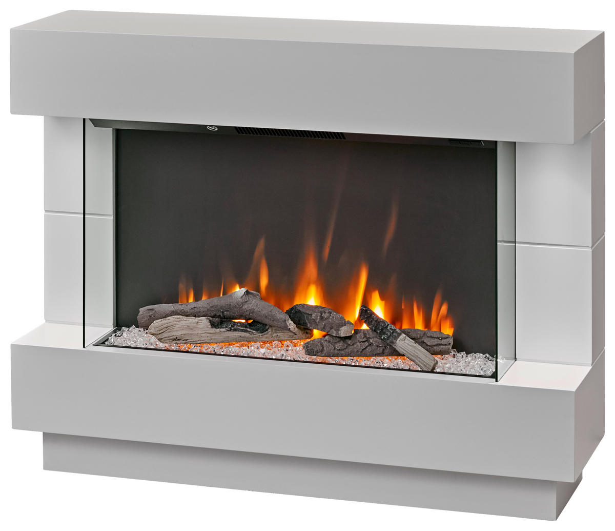 BHP Elektrischer-Kamin B992220 weiß Kunststoff Metall Glas B/H/T: ca. 100x78x27 cm Bern - weiß (100,00/78,00/27,00cm) - BHP