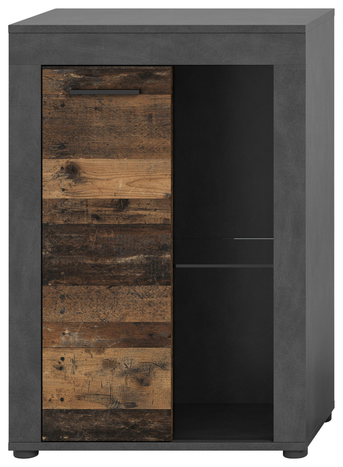 Vitrine Jam Matera Nachbildung Old Wood Nachbildung B/H/T: ca. 86x60x35 cm Jam - (86,00/60,00/35,00cm) - xonox.home