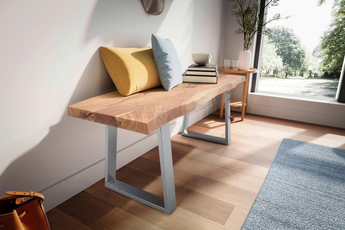 Sitzbank B/H/T: ca. 120x46x40 cm Garderobenbank - (120,00/46,00/40,00cm) - Wohnling