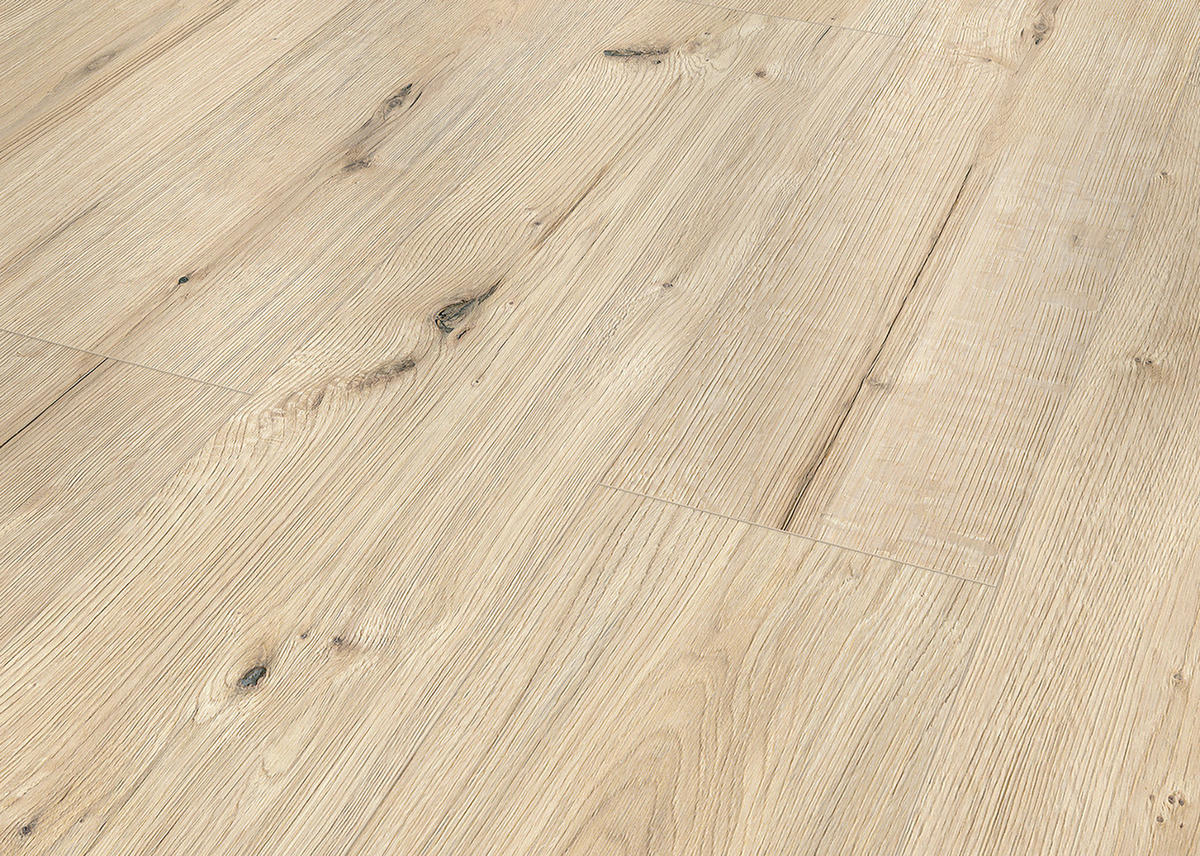 Laminatboden Eiche beige ca. 2,158 m² im Paket  B/L: ca. 28x128,5 cm pro Paket Eiche beige ca. 2,158 m² im Paket - Greige (28,00/128,50cm)