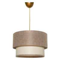 Opviq Pendelleuchte beige creme Stoff B/H/T/L/D: ca. 30x65x30x30x30 cm E27 1 Brennstellen Pendelleuchte_SP288 - beige/creme (30,00/30,00/65,00cm) - Opviq