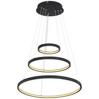 GLOBO LED-Pendelleuchte RALPH 67192-57B schwarz Metall Kunststoff H/D: ca. 120x51 cm 1.0 Brennstellen RALPH - schwarz (51,00/120,00cm) - GLOBO