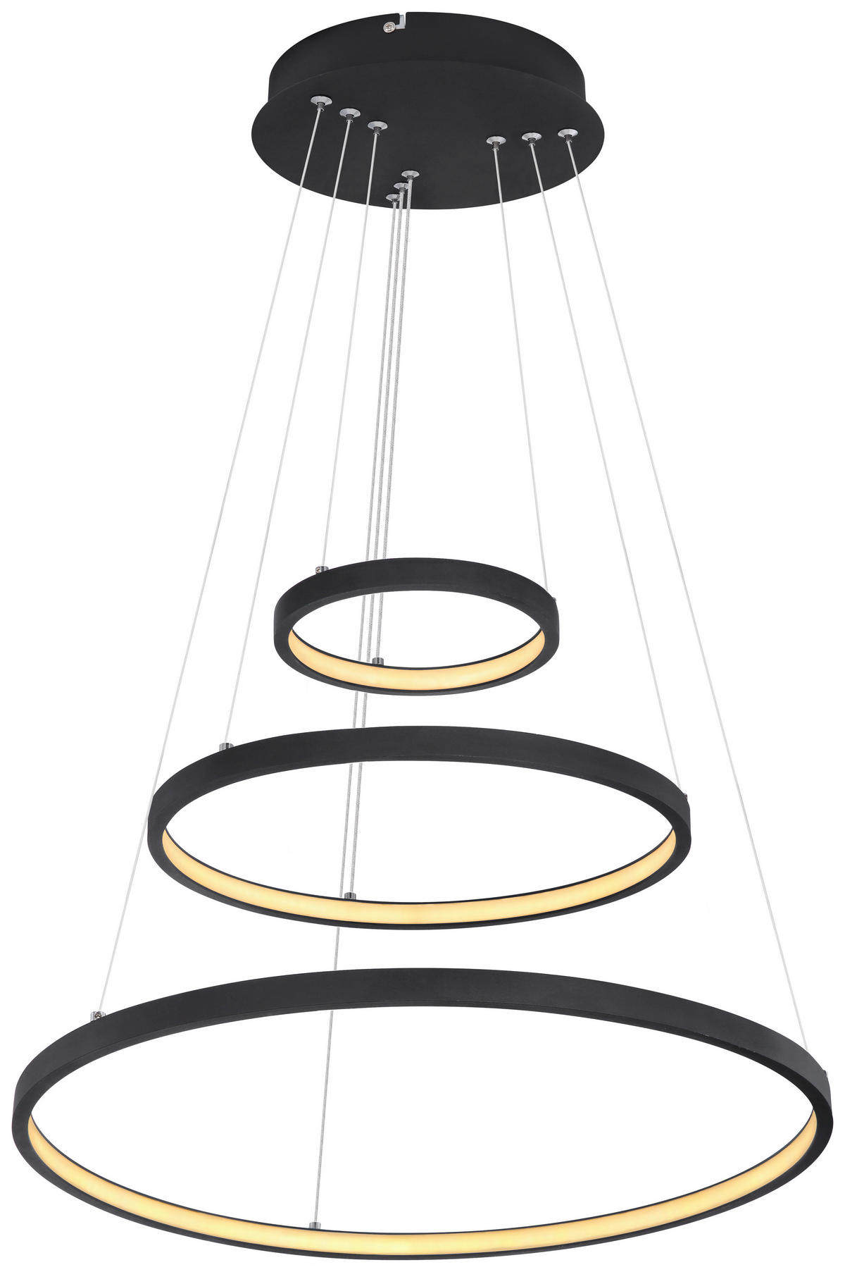 GLOBO LED-Pendelleuchte RALPH 67192-57B schwarz Metall Kunststoff H/D: ca. 120x51 cm 1.0 Brennstellen RALPH - schwarz (51,00/120,00cm) - GLOBO