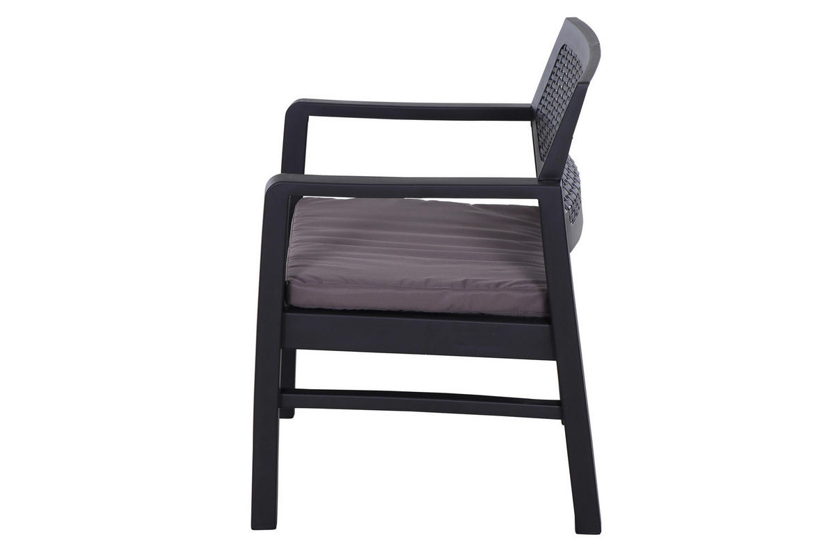 ProGarden Balkonset Kraka anthrazit Kunststoff B/H/L: ca. 60x42x70 cm Kraka - anthrazit (70,00/60,00/42,00cm) - ProGarden