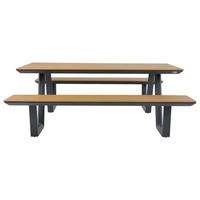 AXI Outdoor Living Picknicktisch Nori braun Metall B/H/L: ca. 190x75x200 cm Nori - braun/anthrazit (200,00/190,00/75,00cm) - AXI Outdoor Living