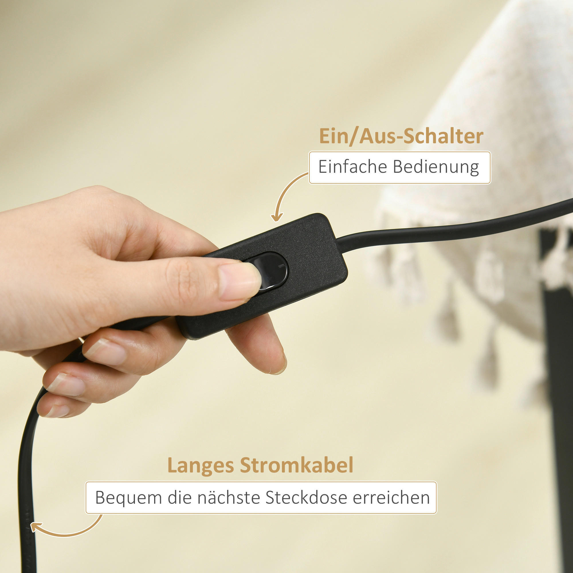 HOMCOM Schreibtischleuchte Schreibtischlampe - weiß (50,00/15,50/36,00cm) - HOMCOM