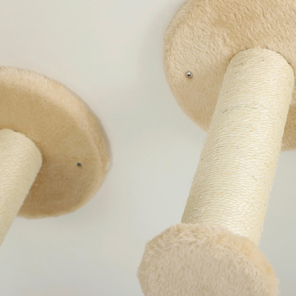PawHut Katzen Kletterwand Set beige Plüsch B/H/L: ca. 56x73x110 cm Katzen Kletterwand Set - beige (110,00/56,00/73,00cm) - PawHut