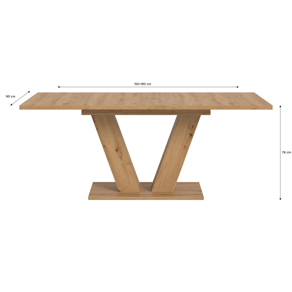 Thumbnail - Esstisch MOTION Artisan Oak Nachbildung B/H/T: ca. 150x76x90 cm