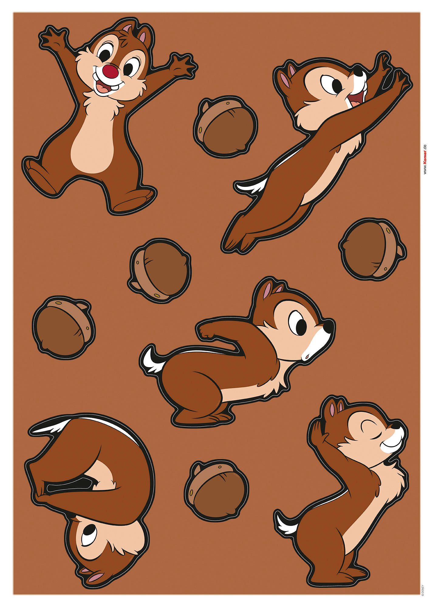 Komar Wandtattoo Chip 'n' Dale Hazelnut Hunt  Chip 'n' Dale Hazelnut Hunt B/L: ca. 50x70 cm Chip 'n' Dale Hazelnut Hunt - (50,00/70,00cm) - Komar