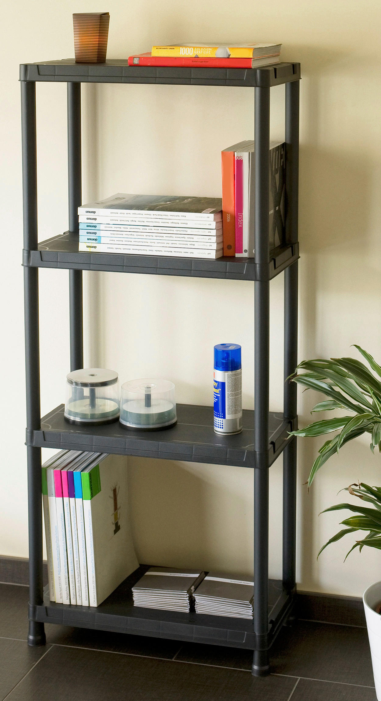 Thumbnail - Toomax Steckregal schwarz B/H/T: ca. 60x138x30 cm