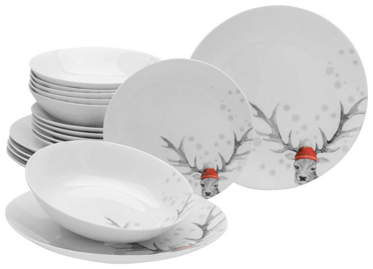 CreaTable Tafelservice Luna Hirsch Luna Hirsch - multicolor - CreaTable