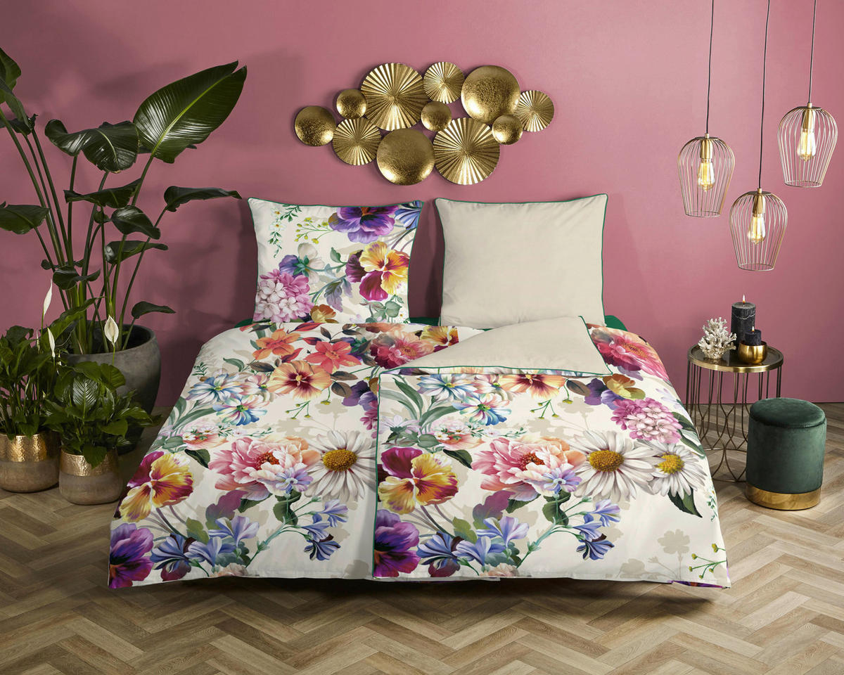 Baumwoll Bettwäsche Novara Satin Novara - ecru (135,00/200,00cm) - Descanso