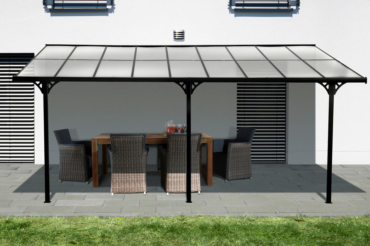 Westmann Terrassenüberdachung Bruce grau Aluminium B/H/T: ca. 556x270x300 cm Bruce - grau (556,00/270,00/300,00cm) - Westmann