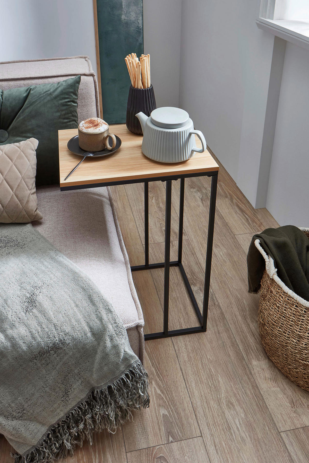 Couchtisch schwarz Artisan Nachbildung B/H/T: ca. 30x58x40 cm KLEINMÖBEL Couchtisch - schwarz (30,00/58,00/40,00cm) - xonox.home