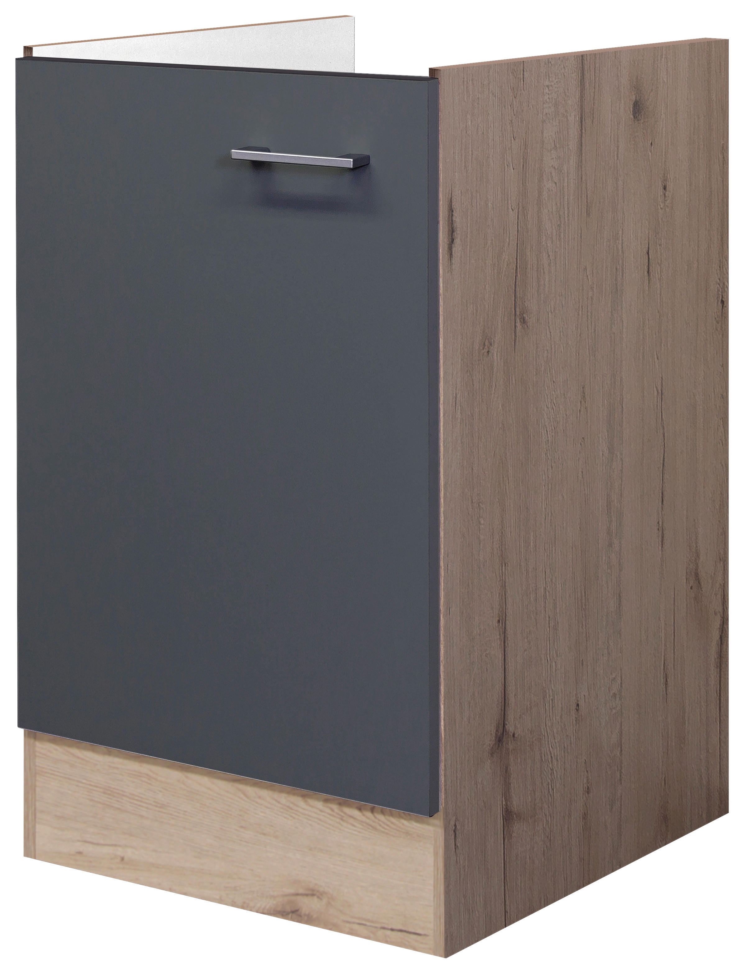 Spülenschrank Morena grau matt B/H/T: ca. 50x82x57 cm Morena - Eiche/Basalt (50,00/82,00/57,00cm) - Flex-Well