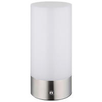 LED-Ticshleuchte nickel matt Metall H/D: ca. 19x8,8 cm LED-Tischleuchte_Lex - nickel matt (8,80/19,00cm)