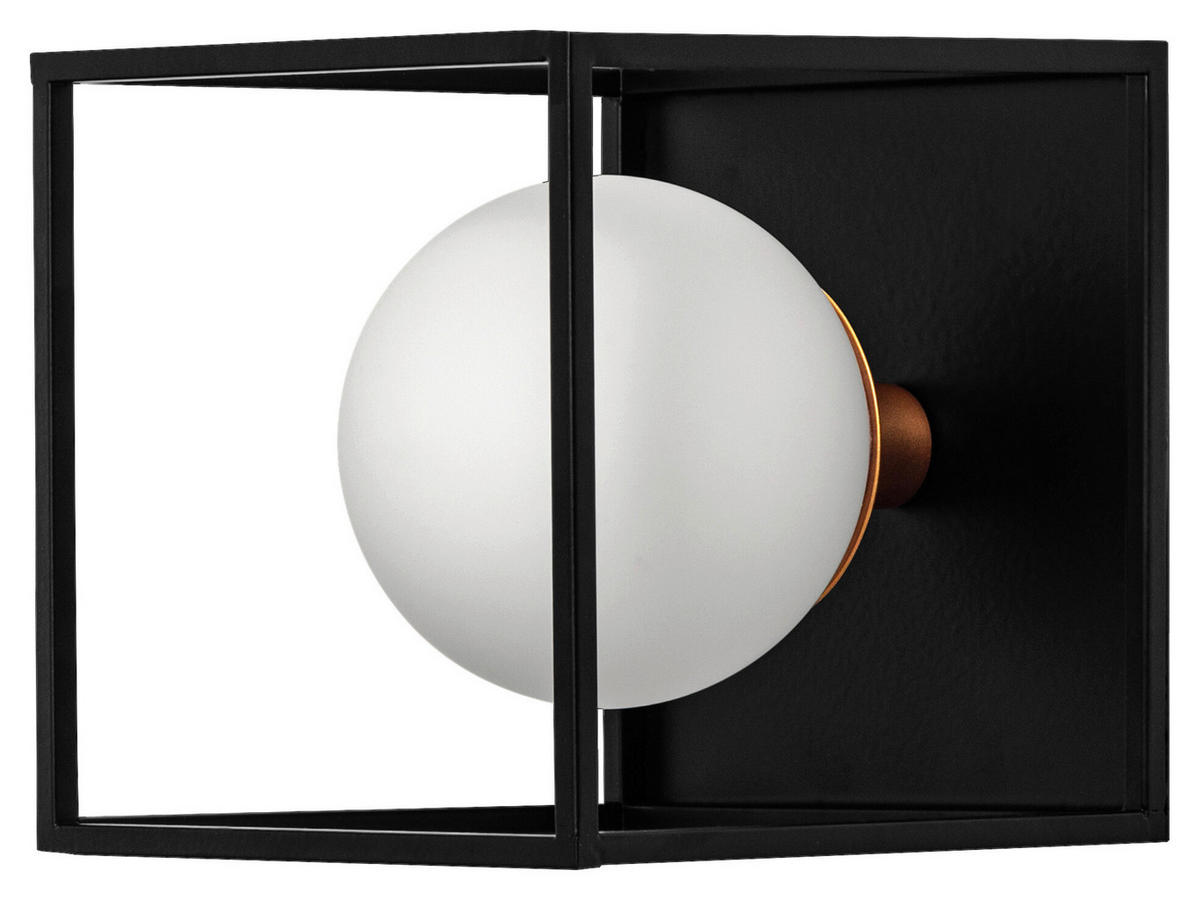 LEDVANCE Badezimmer-Wandleuchte Square 756908 schwarz weiß Metall Glas B/H/L: ca. 15x17,5x15 cm G9 Decor Square - weiß/schwarz (15,00/15,00/17,50cm) - LEDVANCE