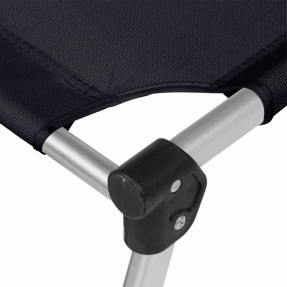 Gardamo Gartenliege ALU-XXL schwarz Alum...