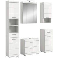 Badezimmer-Set Scout weiß weiß Hochglanz B/H/T: ca. 164x191x37 cm Scout - weiß (164,00/191,00/37,00cm) - xonox.home
