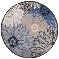 Sanat Outdoorteppich FLORAL grau B/L: ca. 200x200 cm FLORAL - grau (200,00/200,00cm) - Sanat