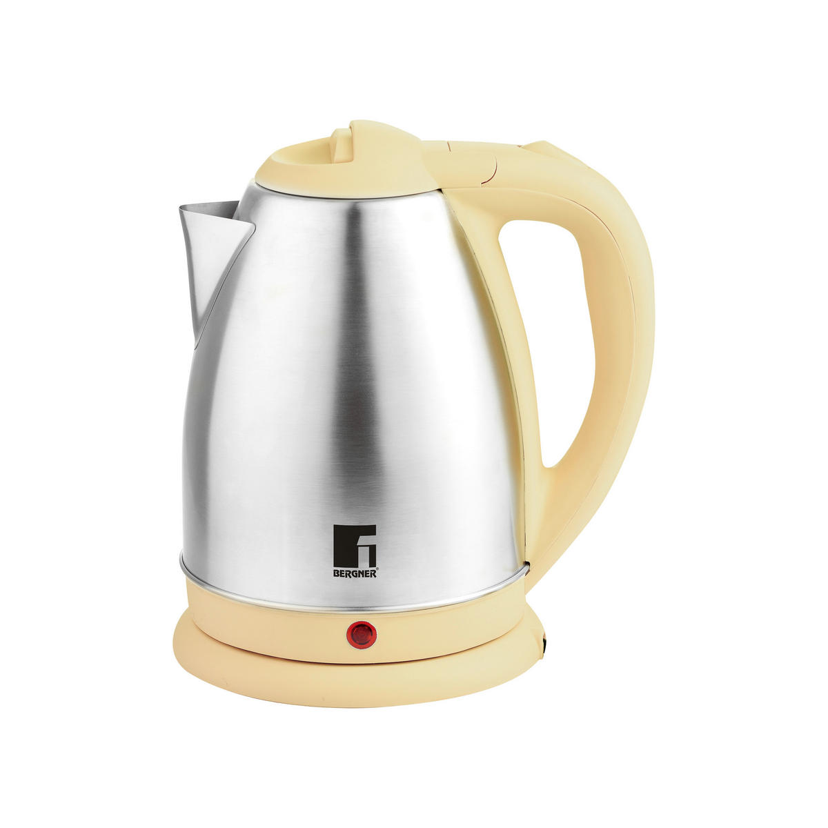 BERGNER Wasserkocher BG-50005-YE gelb Edelstahl Kunststoff B/H/L: ca. 24x16x21 cm ca. 1,8 l RETRO - gelb (21,00/24,00/16,00cm) - BERGNER
