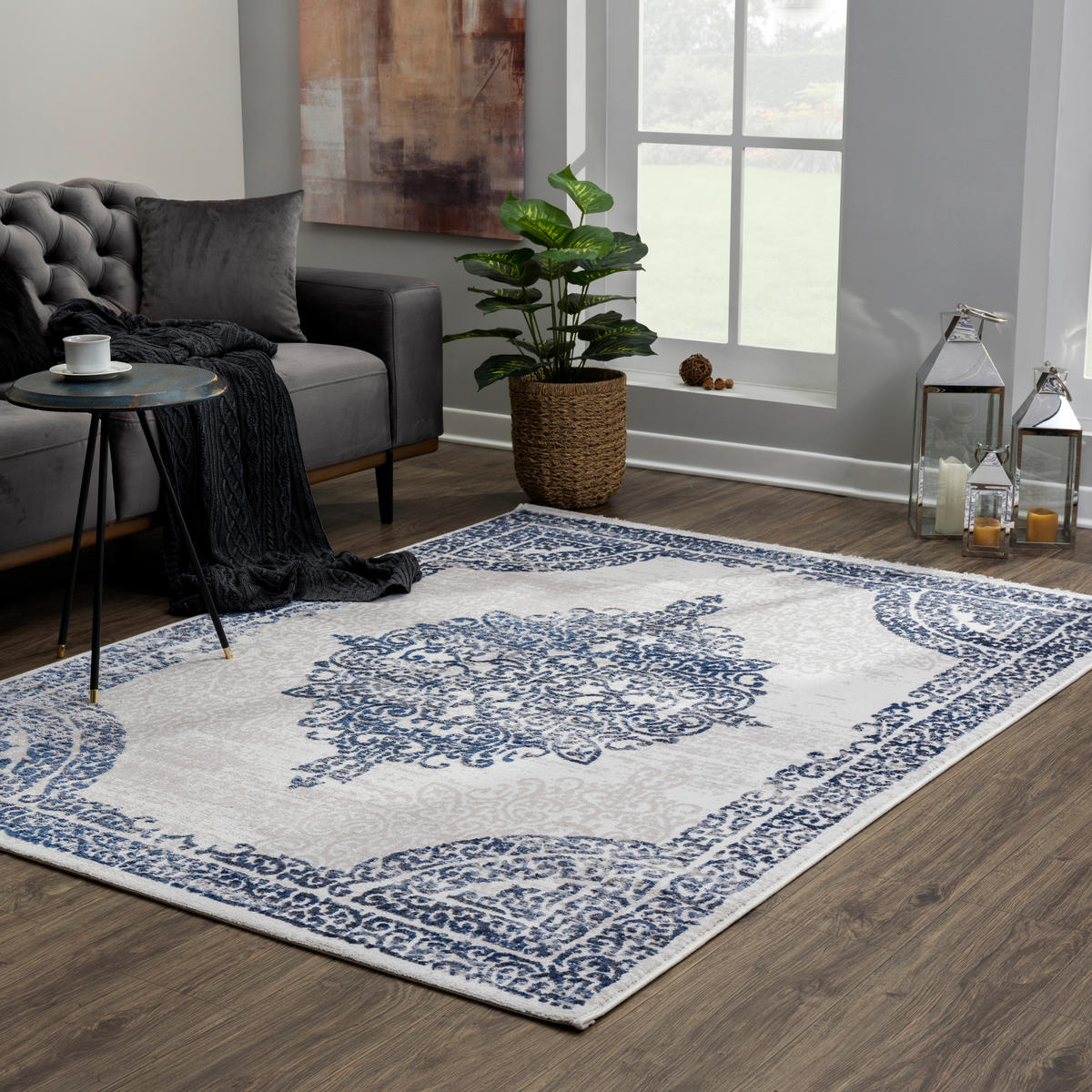 Sanat Teppich Evra hellgrau B/L: ca. 80x150 cm Evra - hellgrau (80,00/150,00cm) - Sanat