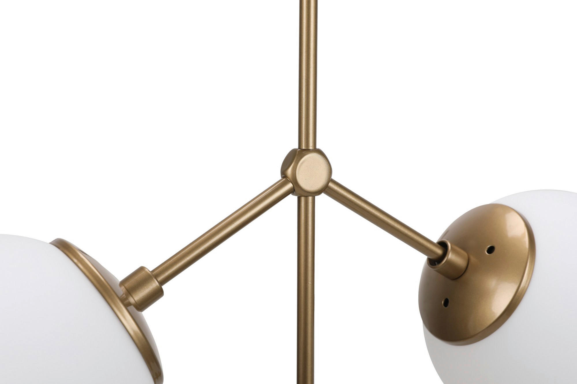 Thumbnail - Opviq Deckenleuchte Damar gelb weiß Metall Glas B/H/T/L/D: ca. 15x43x15x43x15 cm E27 3 Brennstellen