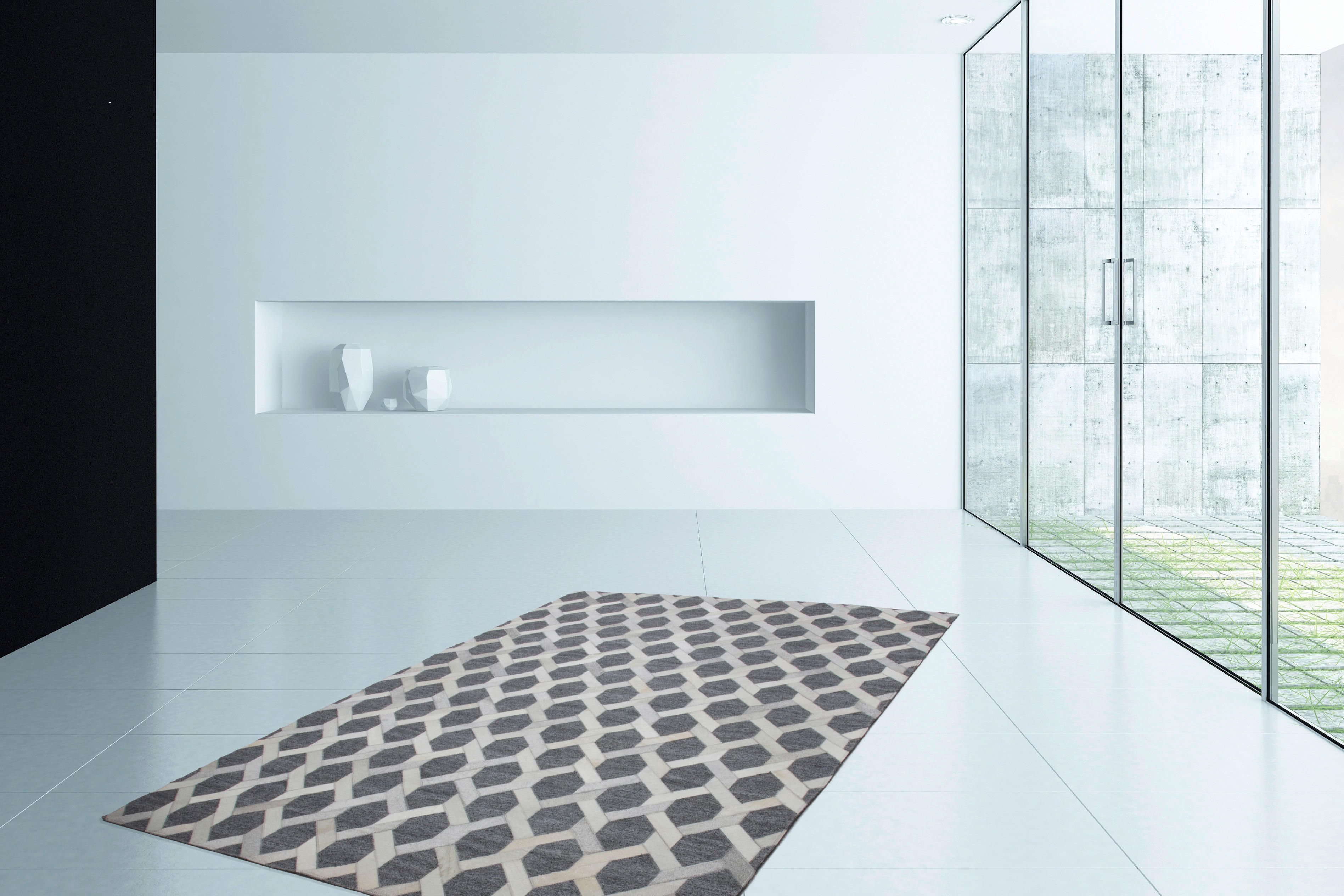 Thumbnail - Kayoom Kurzflorteppich Chimera 125 grau B/L: ca. 160x230 cm