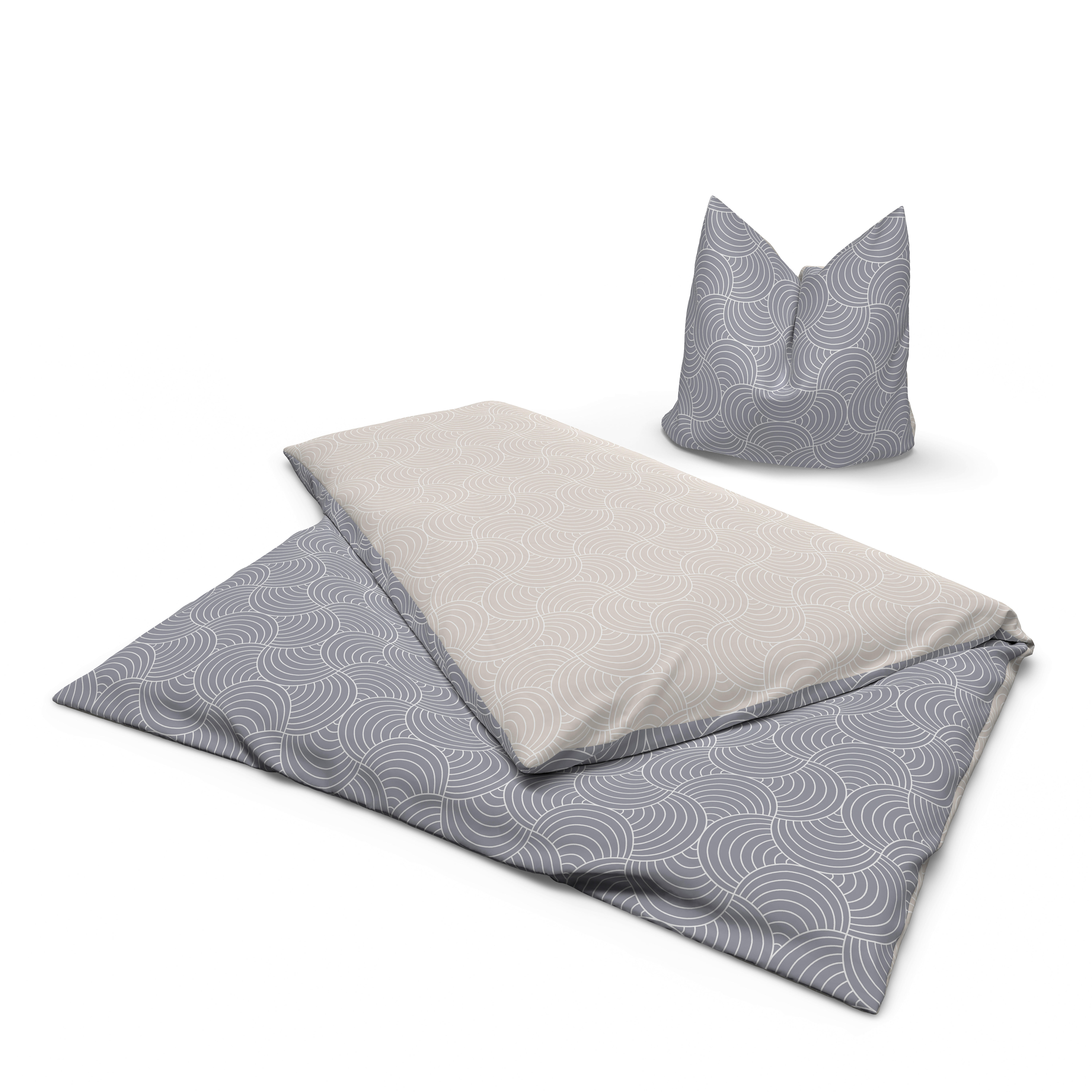 Baumwoll Bettwäsche Renforce Bettwäsche_Renforce_Bogen - beige/grau (155,00/220,00cm)