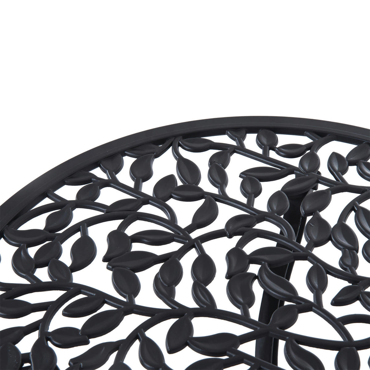 Outsunny Bistroset schwarz Aluminium B/H/L: ca. 60x65x60 cm Bistroset - schwarz (60,00/60,00/65,00cm) - Outsunny