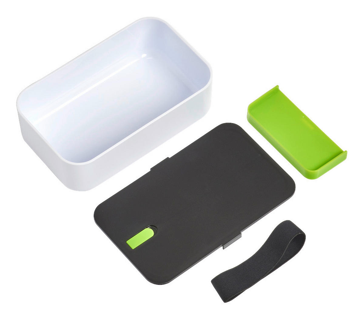 Zeller Lunch-Box weiß Lunch-Box - weiß/schwarz (19,00/12,00/6,50cm) - Zeller