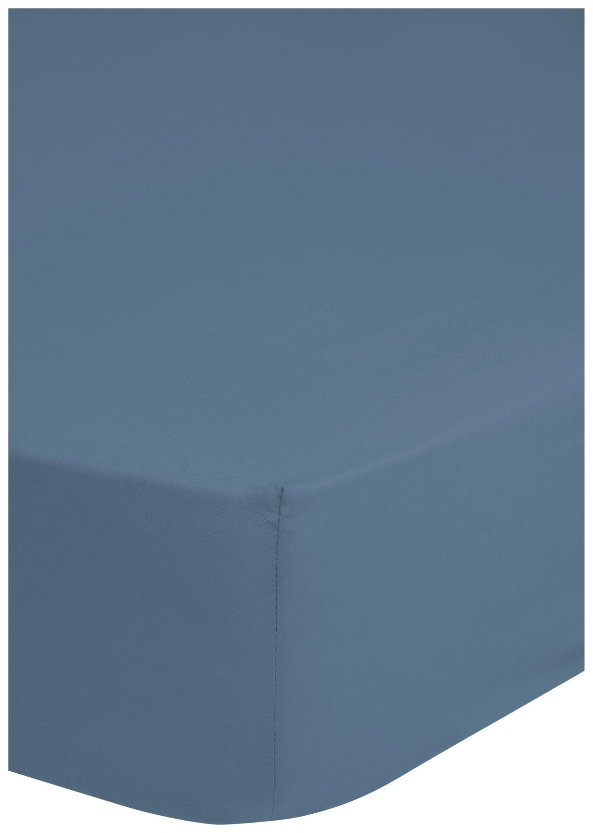 Baumwoll Spannbetttuch Satin Spannbetttuch-Satin 90x220cm - blau (90,00/220,00cm) - HIP