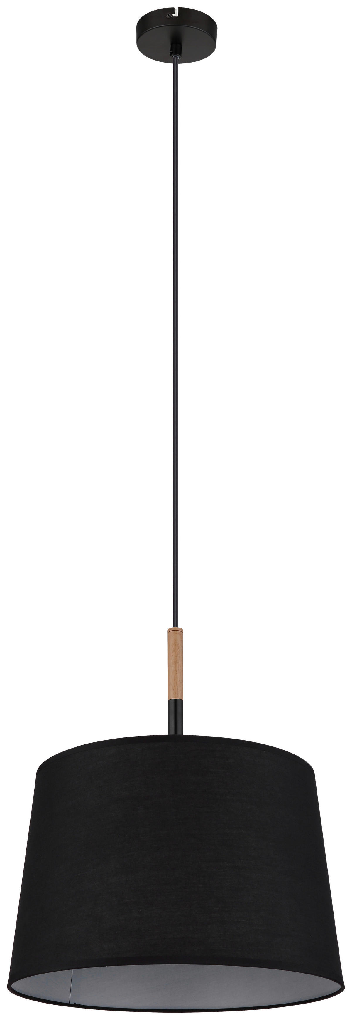 GLOBO Pendelleuchte mattschwarz braun Metall H/D: ca. 120x38 cm 1.0 Brennstellen KIKKI - braun/mattschwarz (38,00/120,00cm) - GLOBO