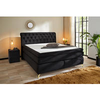 Boxspringbett  schwarz Liegefläche B/L: ca. 180x200 cm Sancara_Mix_Boxspringbett - schwarz (192,00/128,00/230,00cm)
