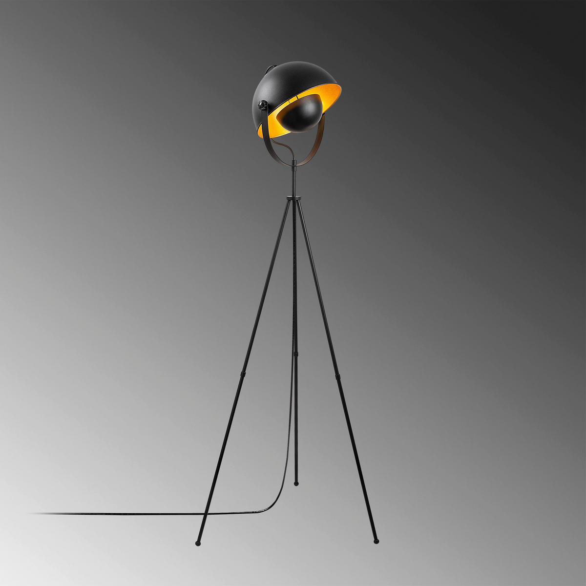 Opviq Stehleuchte gold schwarz B/H/T/L: ca. 45x160x45x62 cm E27 1 Brennstellen Mixed - gold/schwarz (62,00/45,00/160,00cm) - Opviq