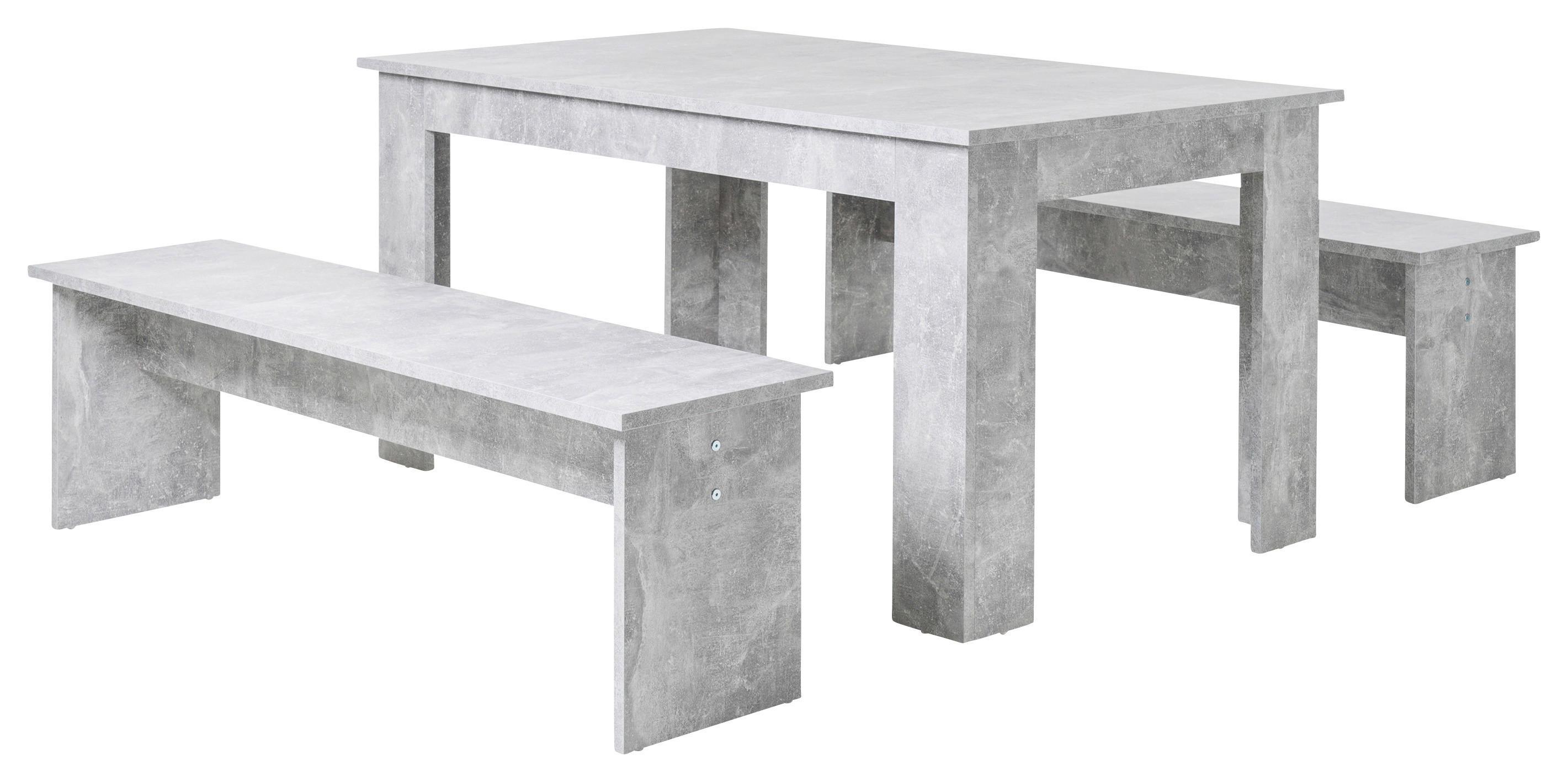 Tischgruppe München Beton Optik Spanplatte B/H/T: ca. 140x75x80 cm München - (140,00/75,00/80,00cm)