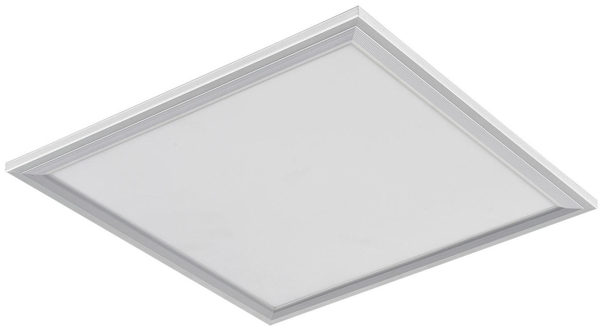 POCOline Deckenpanel Plano weiß silber Kunststoff Aluminium B/H/L: ca. 45x7x45 cm LED-Deckenpanel_Plano - weiß/silber (45,00/45,00/7,00cm) - POCOline