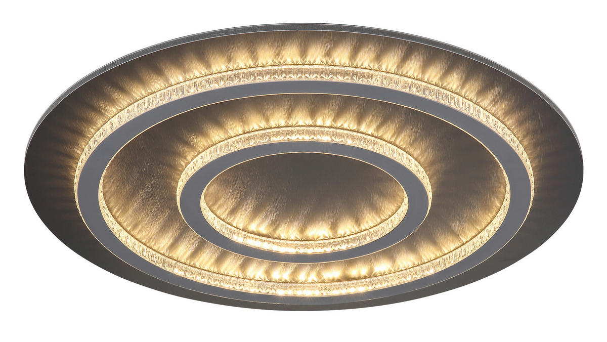 GLOBO LED-Deckenleuchte hellgrau mattschwarz anthrazit Metall Kunststoff H/D: ca. 6x55 cm 1 Brennstellen JAYDEN - hellgrau/mattschwarz (55,00/6,00cm) - GLOBO