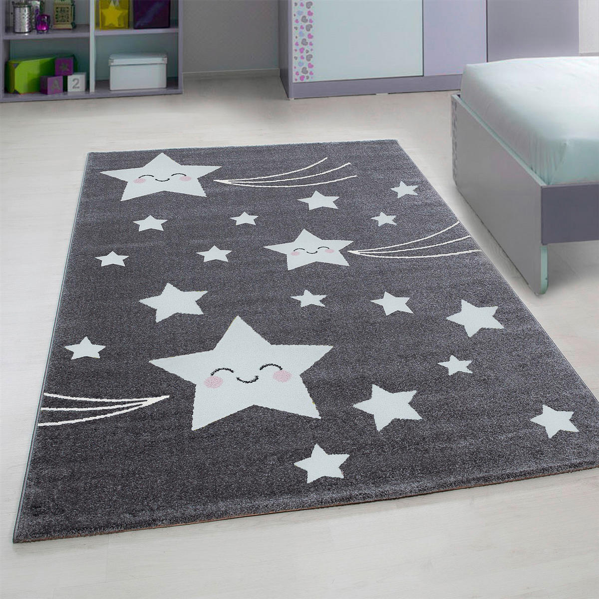 Ayyildiz Teppich KIDS grau B/L: ca. 120x170 cm KIDS - grau (120,00/170,00cm) - Ayyildiz