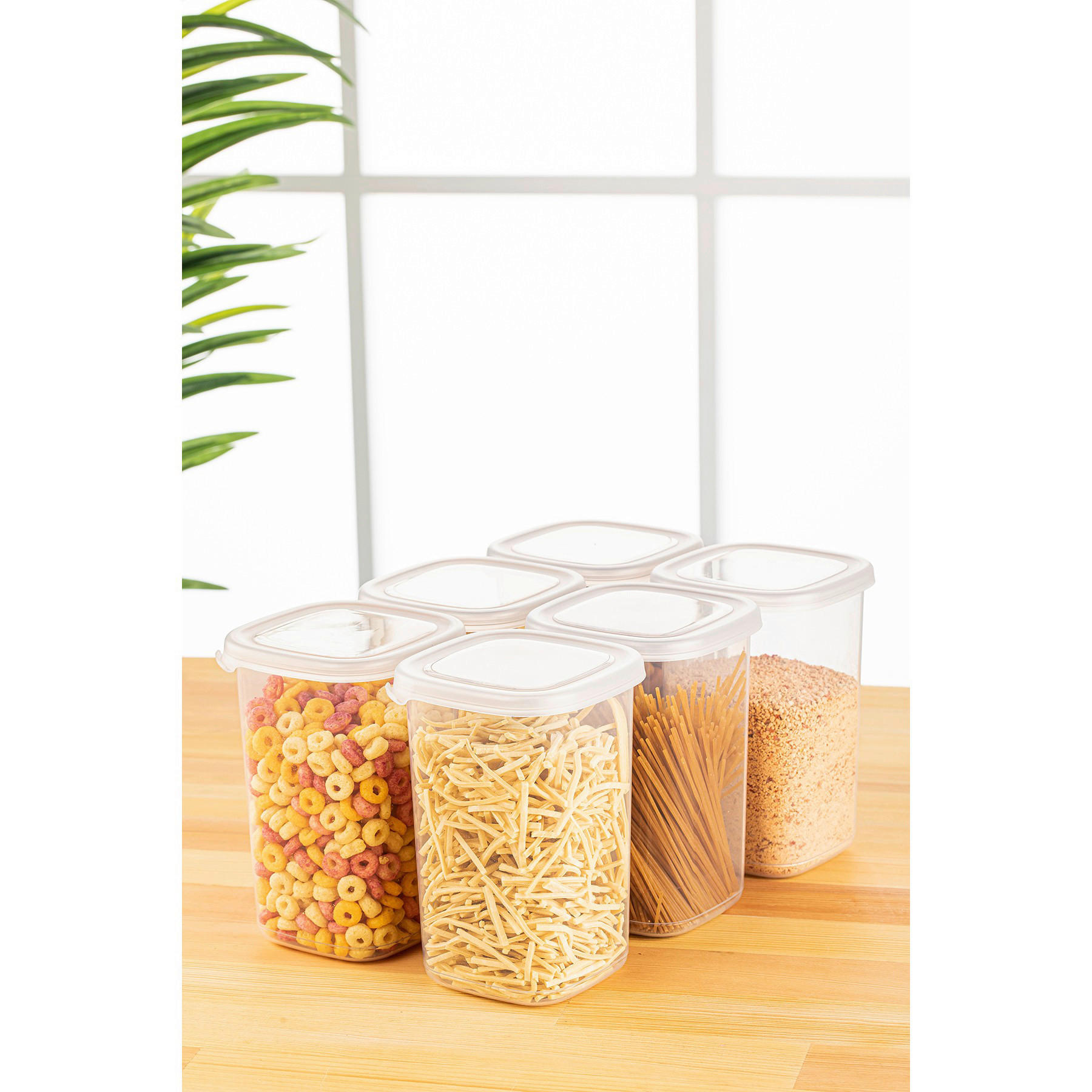 Thumbnail - HermiaConcept Vorratsdosenset 6-tlg. weiß B/H/T/L/D: ca. 10x16,5x10x10x10 cm