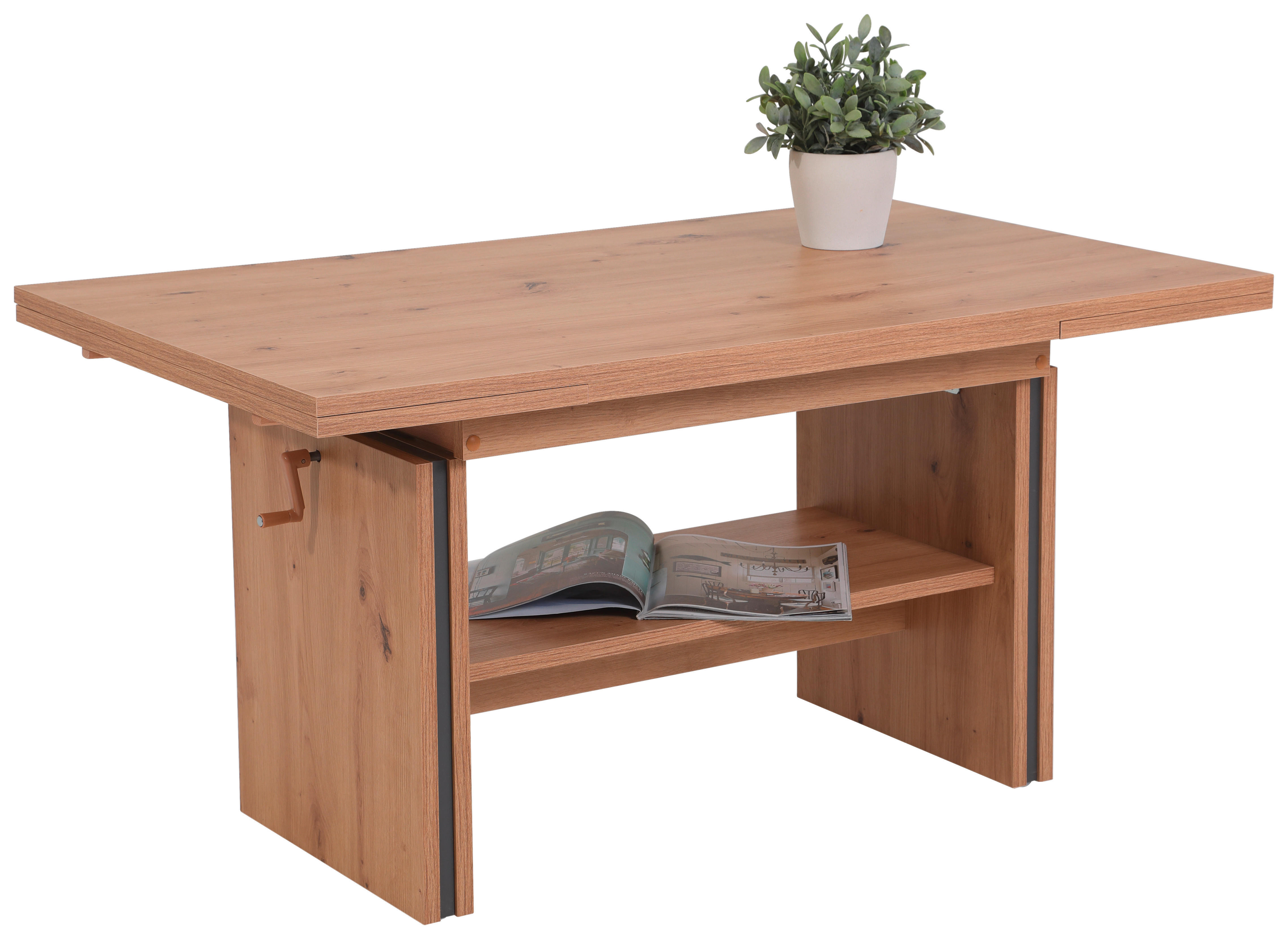 Couchtisch Hilmar Eiche Artisan Nachbildung B/H/T: ca. 110x56x67 cm Hilmar - Eiche (110,00/56,00/67,00cm)