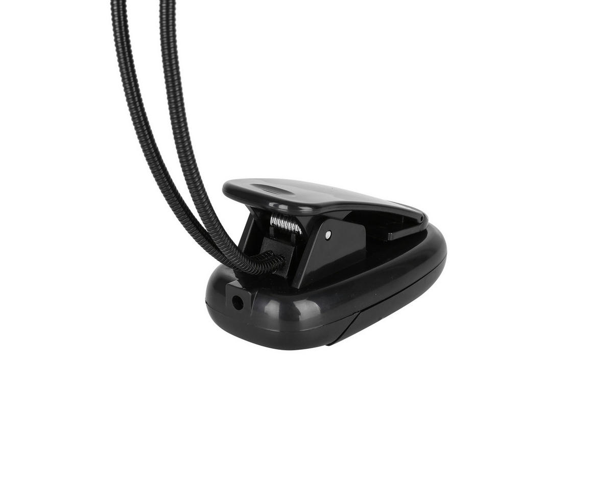 LED-Tischleuchte C31737PO schwarz Kunststoff B/H/T: ca. 5x8x21 cm Batterie-Klemmleuchte_Ben - schwarz (5,00/8,00/21,00cm)