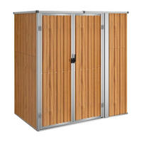 VidaXL Geräteschuppen braun Stahl B/H/T: ca. 161x161x89 cm Geräteschuppen - braun (161,00/161,00/89,00cm) - VidaXL