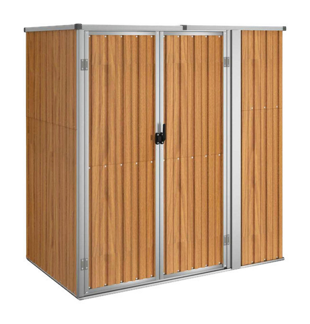 VidaXL Geräteschuppen braun Stahl B/H/T: ca. 161x161x89 cm Geräteschuppen - braun (161,00/161,00/89,00cm) - VidaXL