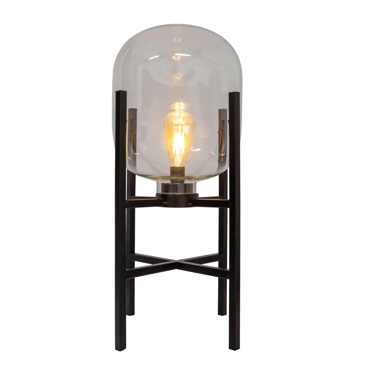 Näve Leuchten LED-Leuchten 5315422 schwarz Glas Kunststoff Metall B/H/T: ca. 26x58x26 cm null 1 Brennstellen Lora - schwarz (26,00/58,00/26,00cm) - Näve Leuchten