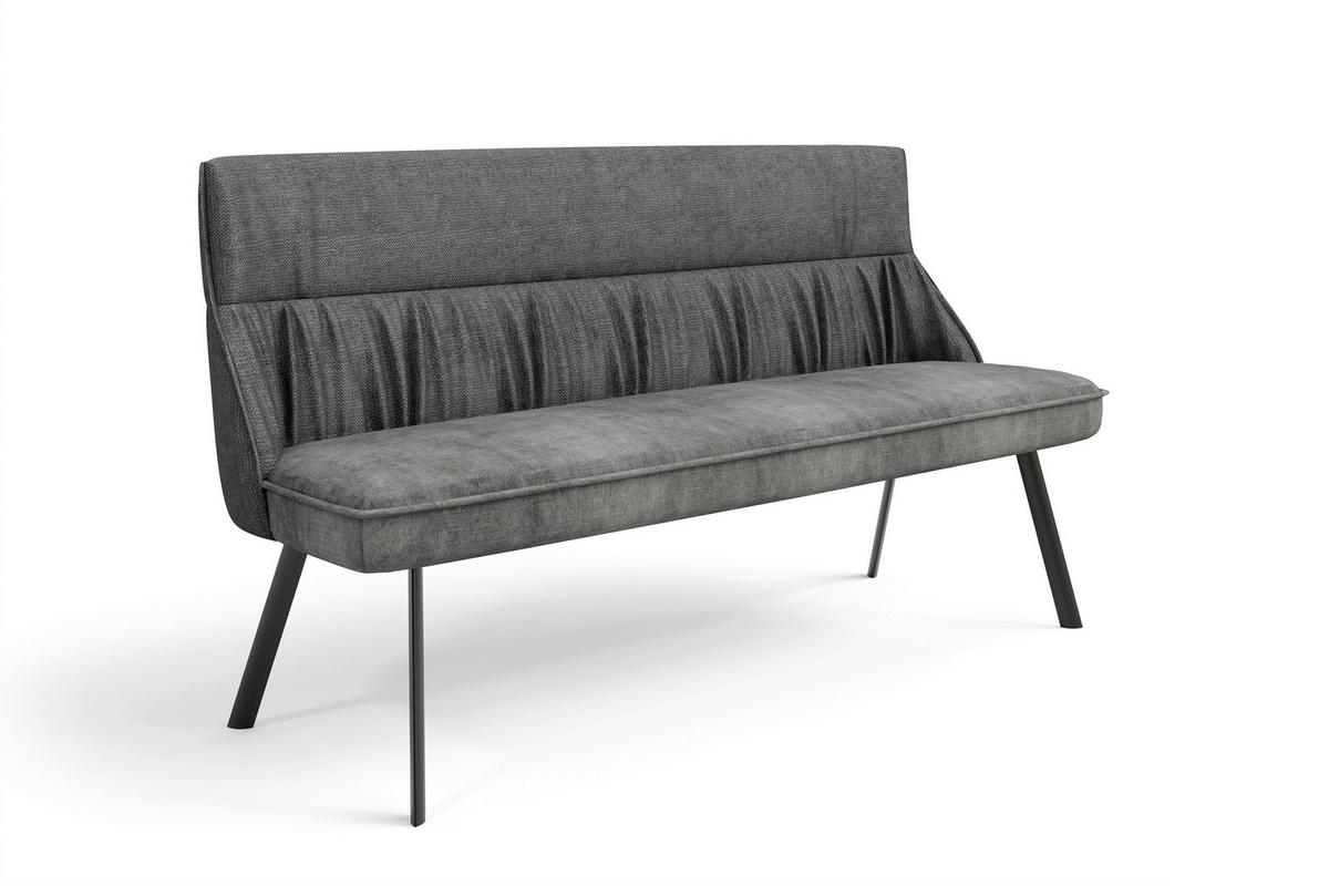 Bank CALIFORNIA anthrazit B/H/T: ca. 180x88x63 cm CALIFORNIA - schwarz/anthrazit (180,00/88,00/63,00cm) - byLIVING