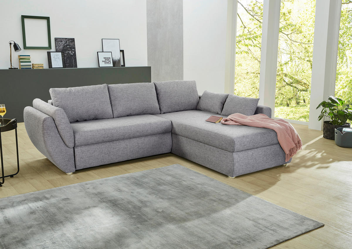 Funktionsecke grau B/H/T: ca. 272x88x200 cm Taifun_Funktionsecke - Chrom/grau (272,00/88,00/200,00cm)