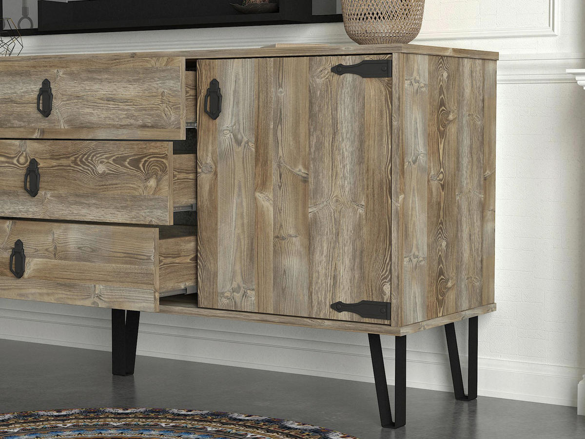 Sideboard Costa Eiche Nachbildung B/H/T: ca. 180x78x45 cm Costa - Eiche (180,00/78,00/45,00cm) - moebel17