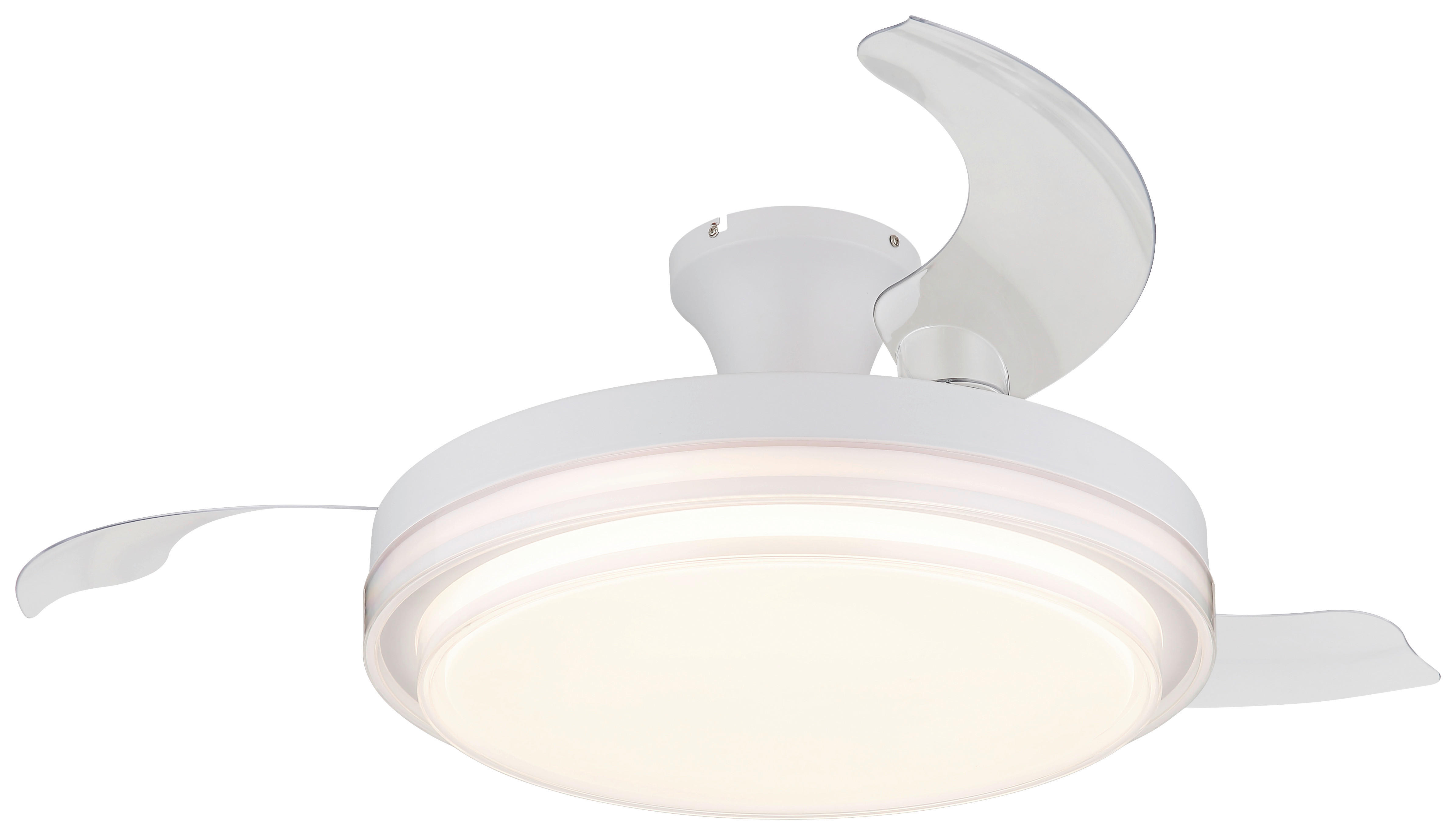 GLOBO LED-Deckenventilator weiß Opal klar H/D: ca. 27,5x106,6 cm max. 40 W BELIZ - klar/weiß (106,60/27,50cm) - GLOBO